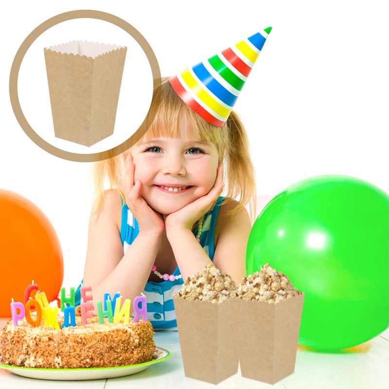BESTOYARD صناديق فشار ورقية BESTOYARD 50 قطعة، 5.3 × 3.5 بوصة حاويات تقديم الفشار، قابلة لإعادة الاستخدام ومقاومة للزيت، مفتوحة من الأعلى، مثالية لليالي الأفلام العائلية، حفلات الزفاف، حفلات عيد الميلاد، حفلات استقبال المواليد - Image 3